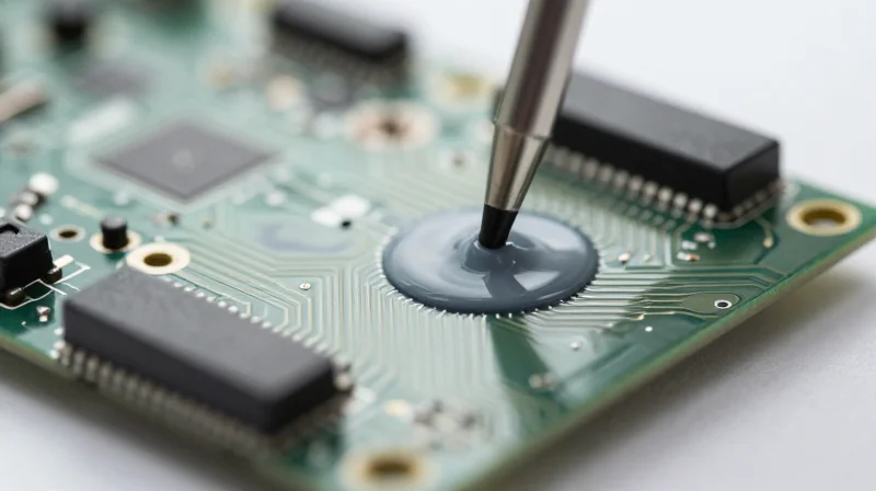 Durability Through Protective Coatings and Conformal Coating A PCB being sprayed with a transparent protective conformal coating