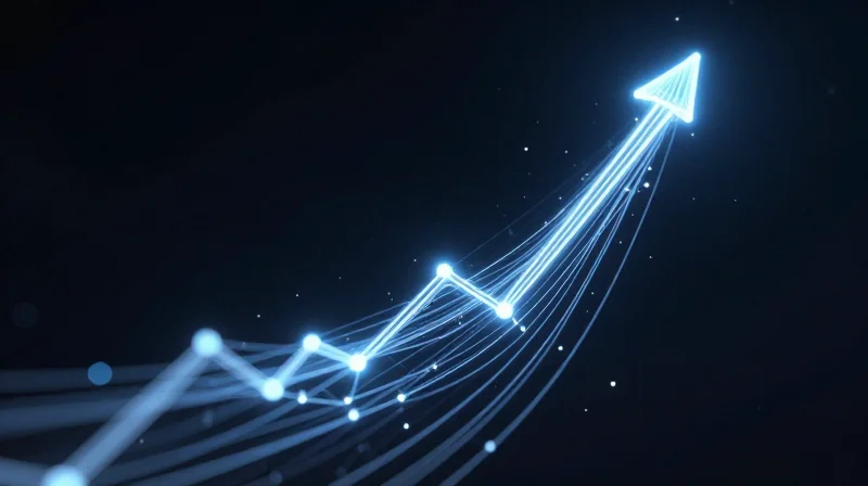 Quantifying ROI: Calculating the Impact on Operational Profitability Abstract digital graph showing upward growth of industrial reliability metrics.