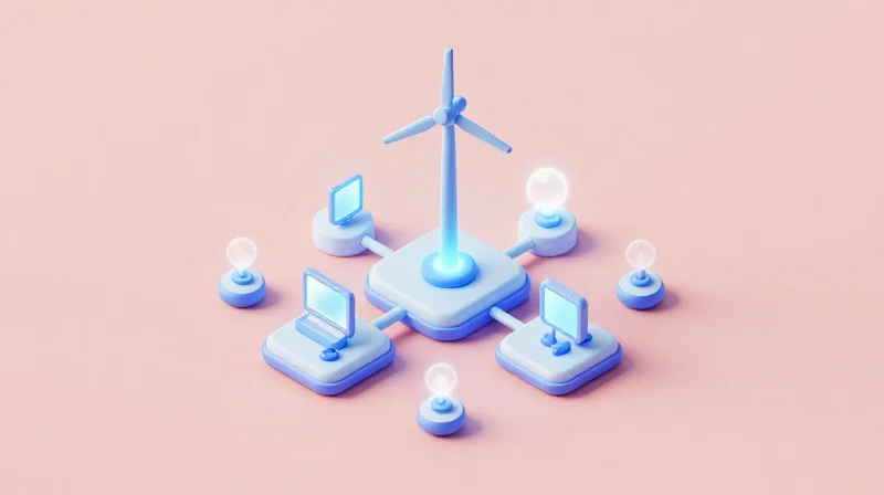 Mitigating the Challenges of Remote Accessibility Isometric view of a remote wind energy monitoring system network.