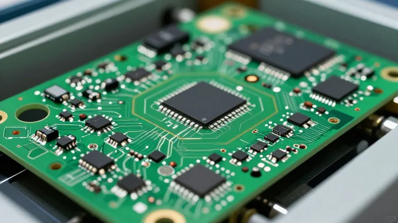 The Shifting Landscape of Wind Turbine Power Electronics Modern high-density circuit board inside a wind turbine controller