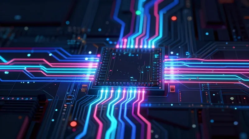 Abstract visualization of power flow on a circuit board