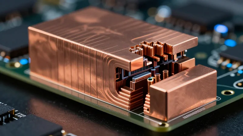 Calculating Precise Copper Weights and Trace Widths Abstract representation of high-current PCB trace geometry and copper thickness.