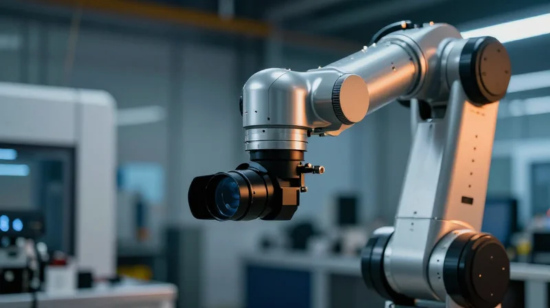 Case Study: Achieving a 30% Increase in System Lifespan Advanced machine vision camera mounted on an industrial robotic arm