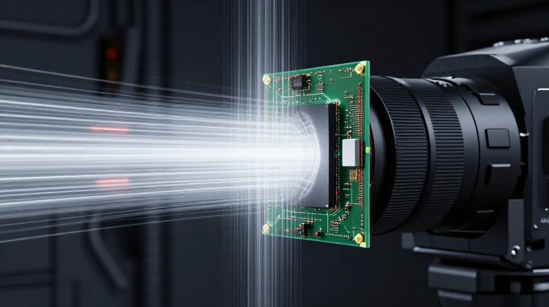 Reliability and Vibration Resistance in Industrial Environments An abstract visualization of a high-tech sensor enduring industrial vibrations.