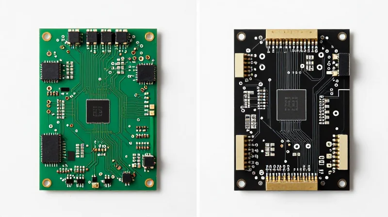 Comparative Analysis: Stability and Signal Integrity Side-by-side comparison of a standard circuit board and an advanced high-precision circuit board
