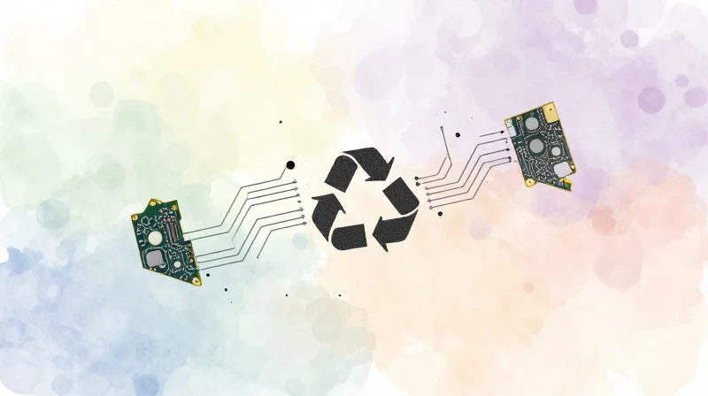 Sustainability and Life-Cycle Assessments Conceptual art showing metal components being repurposed into a new cycle
