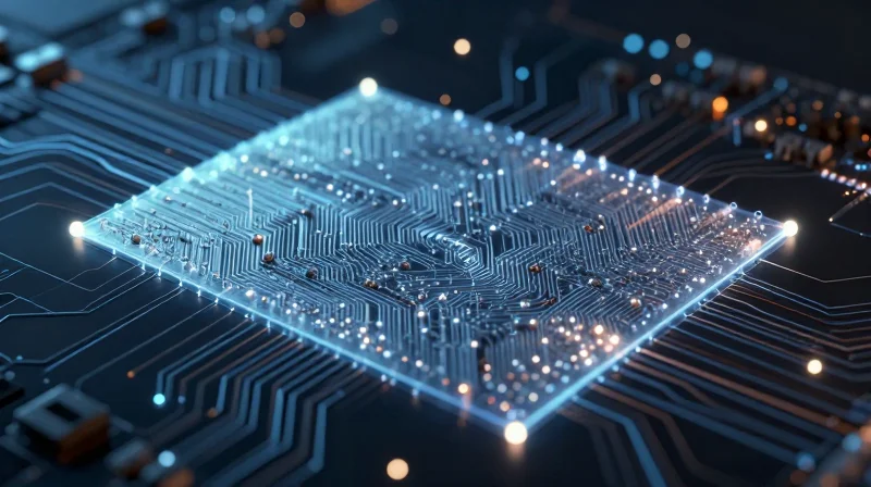 The Rise of Vapor Deposition Conceptual representation of a thin protective layer forming over a circuit board in a vacuum chamber.
