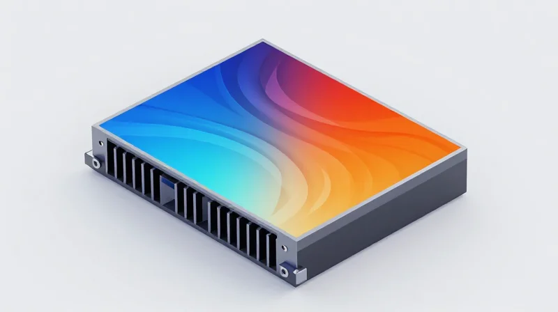 Thermal Management Capabilities as a Selection Filter A 3D visualization showing heat dissipation in a modern optical transceiver module, with blue and orange thermal gradients representing efficient cooling.