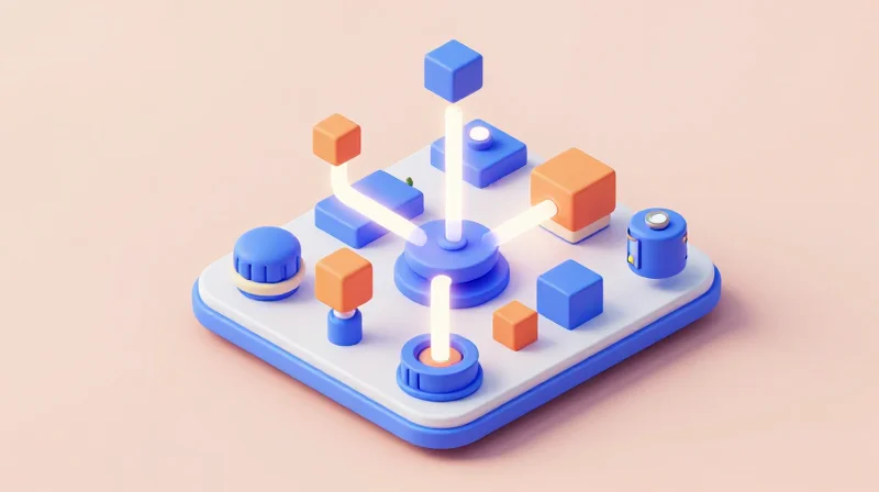 Overcoming Integration Challenges An isometric 3D visualization showing the integration of different optical components on a monolithic platform.