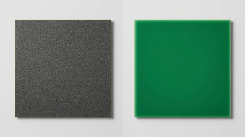 Cost-Performance Trade-offs in Laminate Selection Conceptual visual comparing two different substrate material qualities side by side