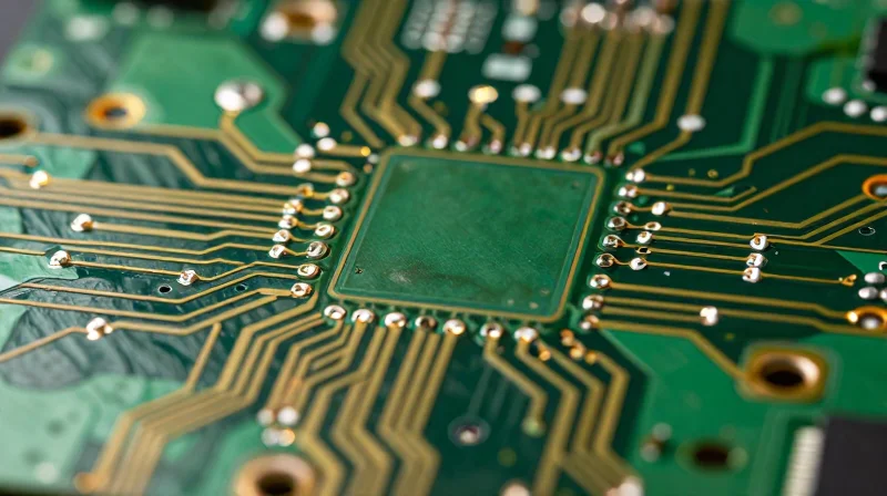 Signal Integrity Challenges at Multi-Gigabit Speeds A visual representation of electromagnetic wave propagation and high-frequency signal flow on a circuit board surface