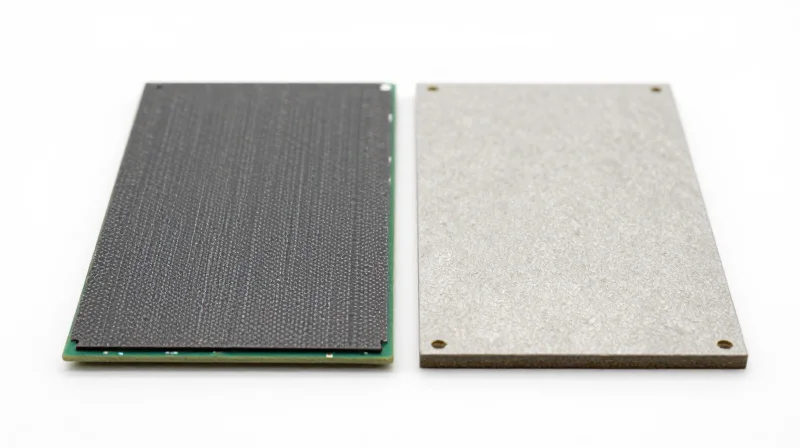 Material Science: Choosing the Right PCB Substrates Side-by-side comparison of different PCB materials focusing on texture and layer composition