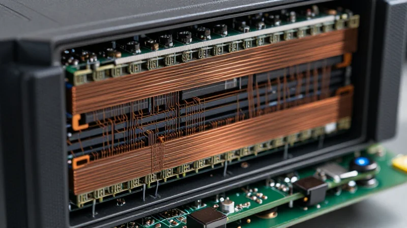 Understanding High-Layer Count PCB Complexity A close-up view of a high-layer count server motherboard showing intricate internal routing and stacked PCB layers.
