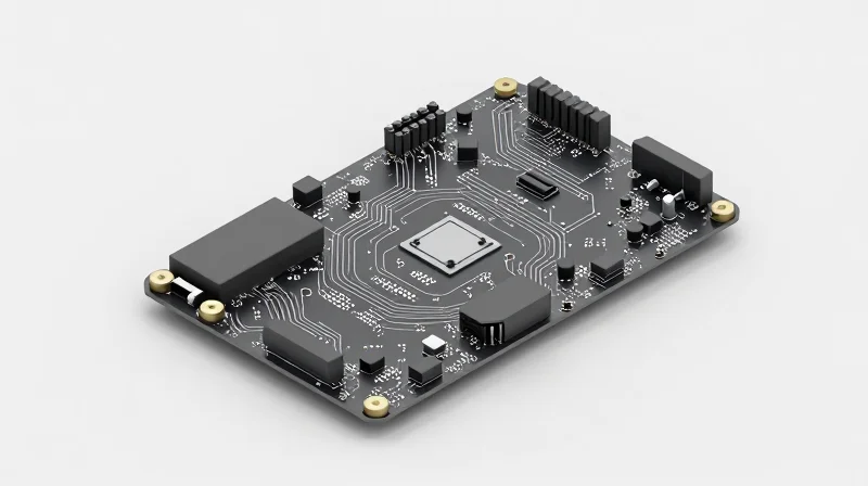 Advanced Thermal Management Strategies Isometric view of a server PCB showing heat dissipation through thermal vias.