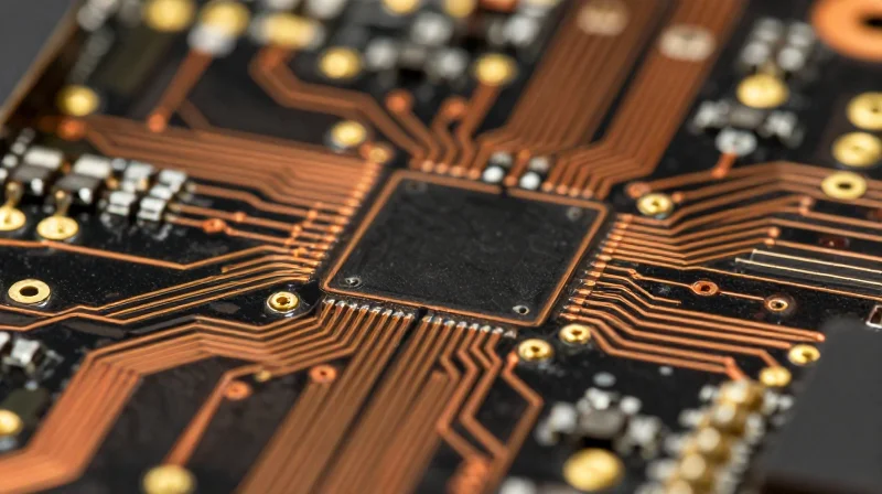 RF Signal Integrity and LoRaWAN Performance Close up of high frequency RF traces on a circuit board
