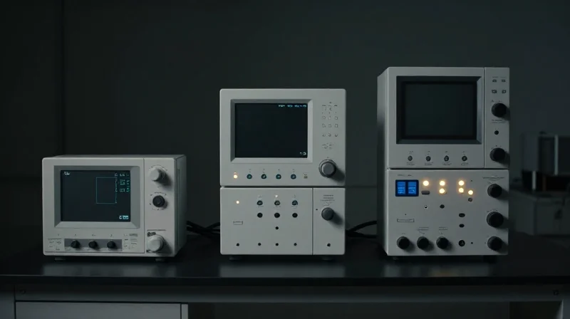 Electronic equipment testing RF signal performance in a lab environment.