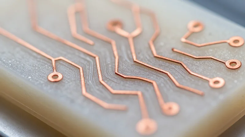 Understanding the Unique Challenges of Teflon (PTFE) Substrates Close-up microscopic view of the molecular and layered structure of high-frequency PTFE (Teflon) substrates used for RF antenna circuits.