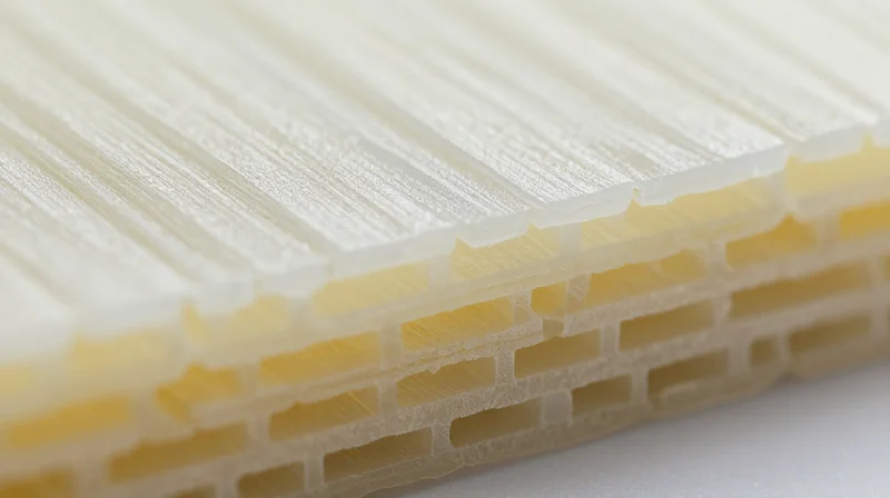 The Unique Challenges of PTFE Materials A close-up view of Teflon substrate structure with microscopic material layers