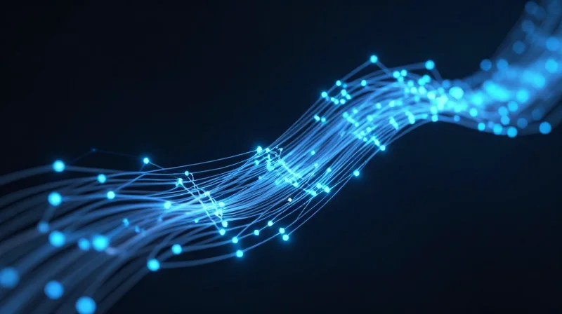 Performance and Signal Integrity Benefits Abstract visualization of high-speed signals flowing through a compact electronic component with zero interference.