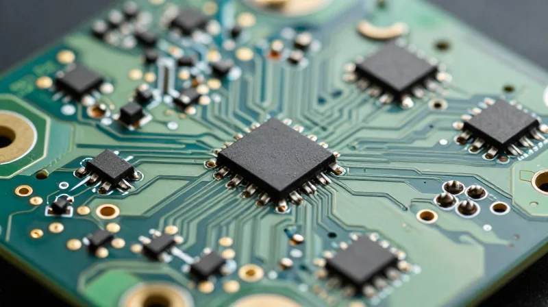 Reducing Assembly Complexity and Failure Points Macro view of via-in-pad technology on a surface-mount assembly board.