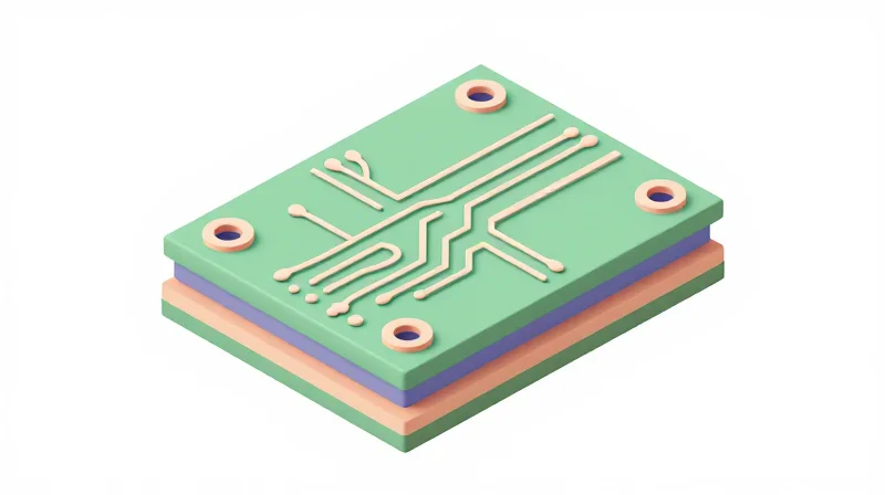 Anatomy of Blind and Buried Vias Conceptual 3D diagram showing blind and buried vias within a multi-layer PCB