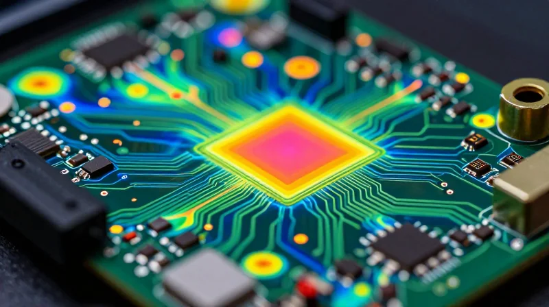 Understanding Ceramic Substrates in Thermal Management Thermal imaging visualization of heat dissipation on a high-performance ceramic circuit board