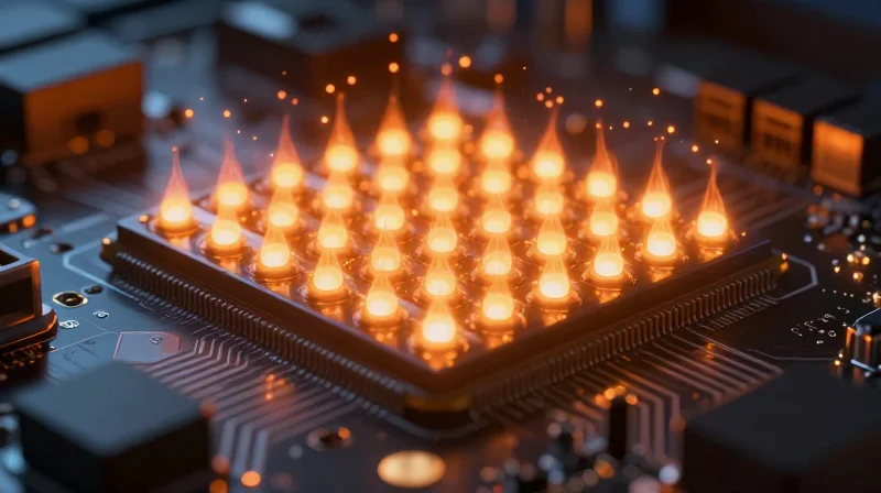 The Evolution of LED Power Density Abstract representation of high-power LED heat dissipation
