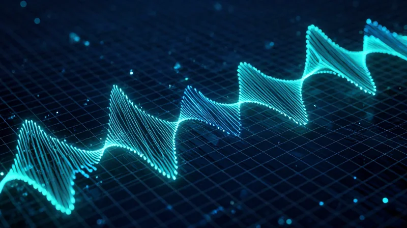 Dielectric Constant (Dk) Stability Across Frequencies Abstract representation of signal waves passing through material