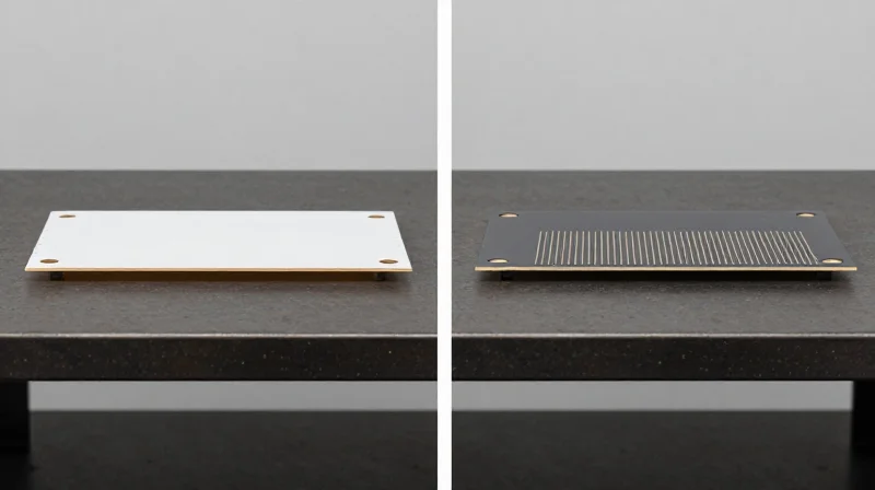Decision Matrix: When to Choose Which Side by side comparison of two different PCB materials