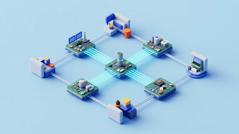 Accelerating Time-to-Market with Streamlined Prototyping Isometric 3D illustration of a streamlined manufacturing pipeline