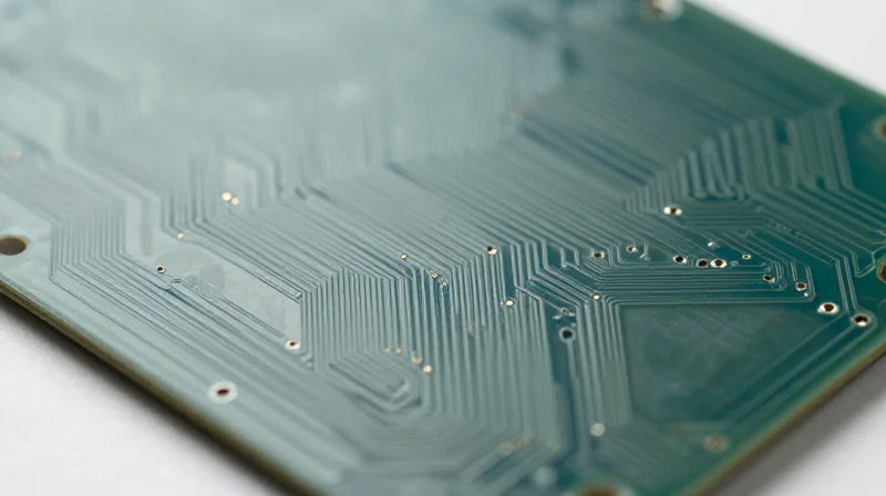 An In-Depth Look at the Rogers 4000 Series A close-up studio shot of a high-performance circuit board laminate material showing surface finish.