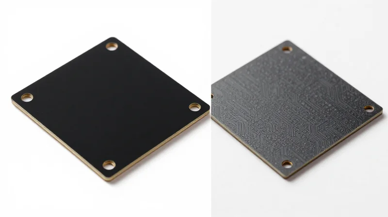 Benchmarking Against Traditional FR-4 and Low-Cost Alternatives Side-by-side comparison of two material structures representing advanced high-frequency laminate vs standard substrate.