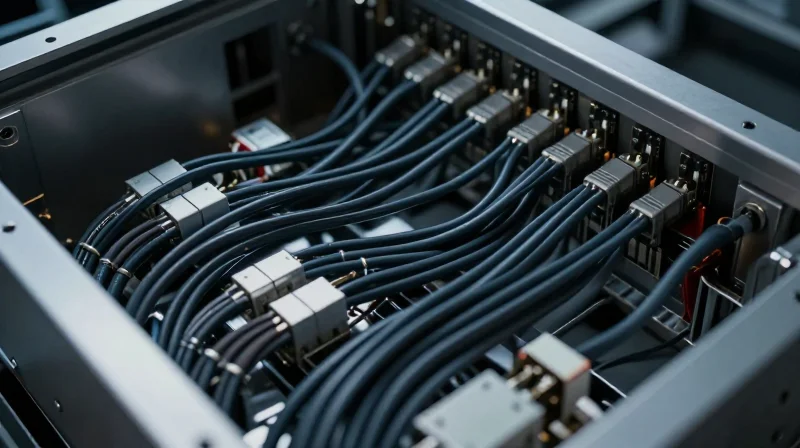 Wiring and Cable Management Strategies for High-Density Builds Close up of organized high density wiring inside an enclosure with thermal pathways