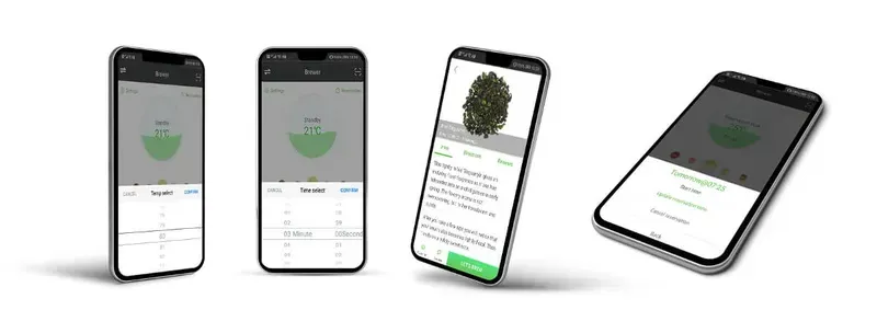 Mobile app interface for smart tea room booking
