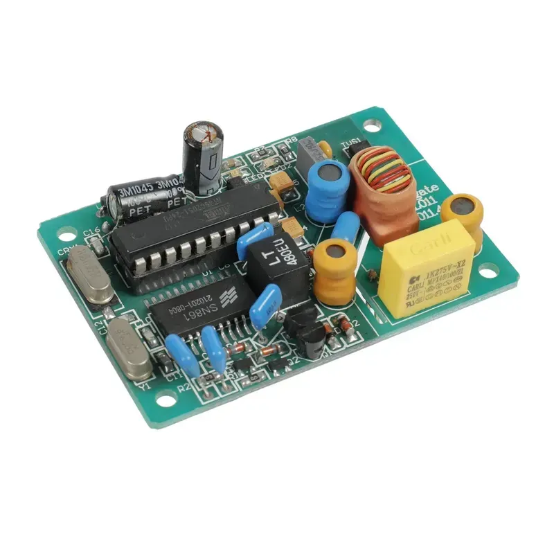 Close-up of a Printed Circuit Board inside a charging pile