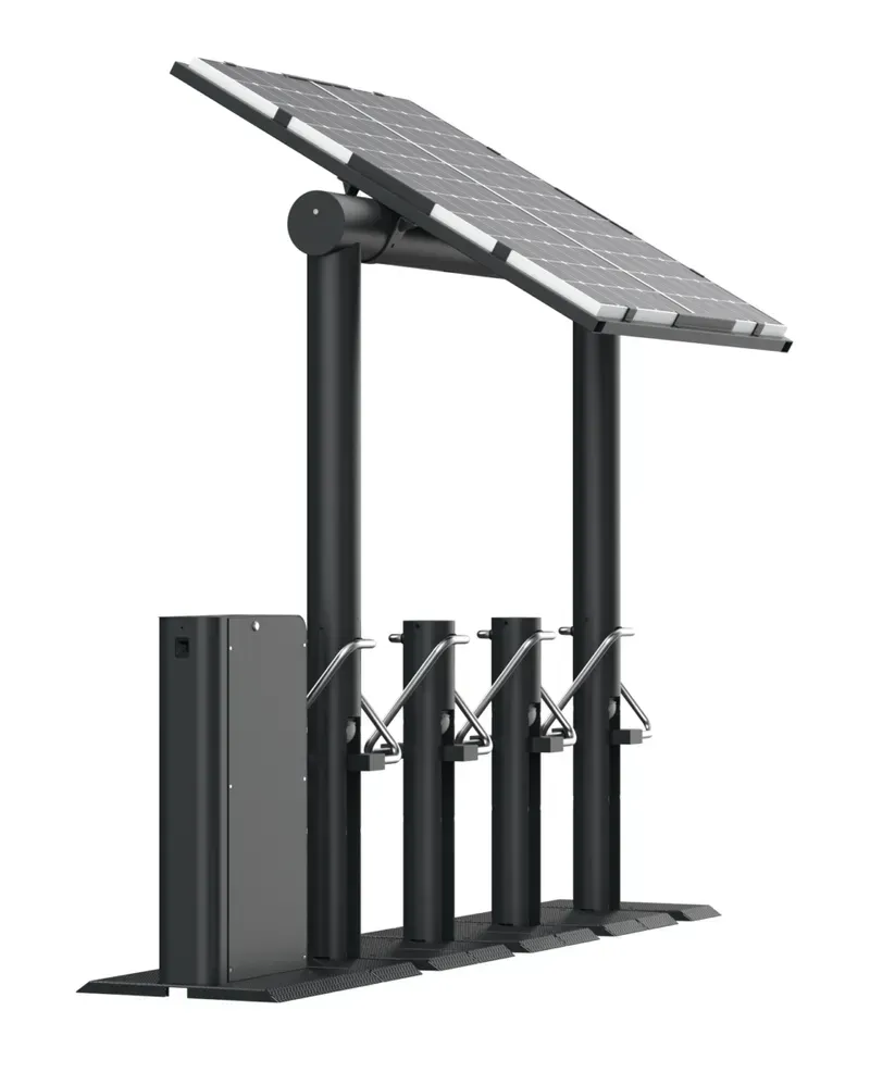 A smart electric bicycle charging station with interactive features