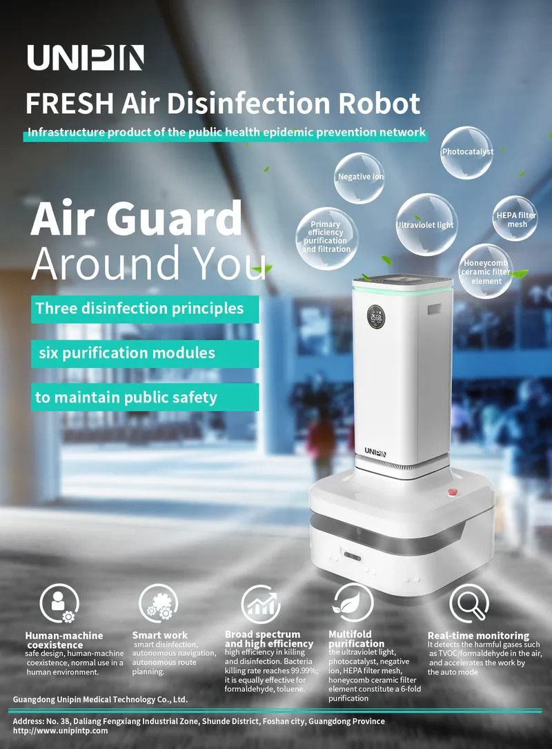 A network of fresh air machines in a city