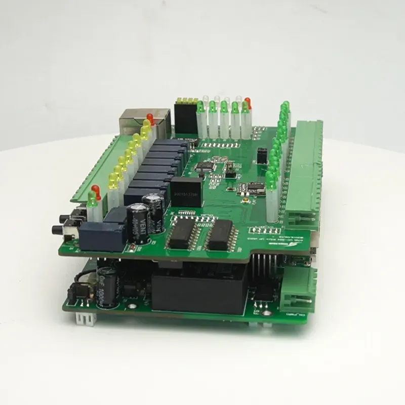 Close-up of a PCB board inside a smart vending machine, highlighting electronic components