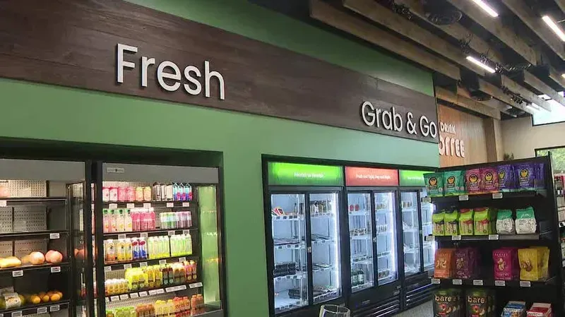 Automated fresh food vending machines integrated into urban landscape