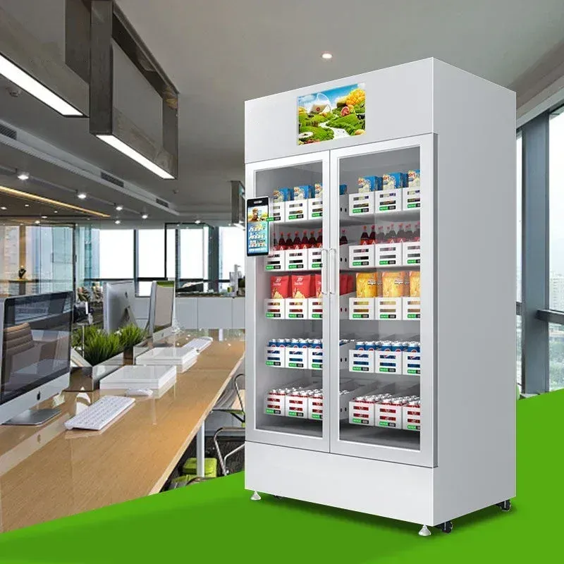 A self-service vending cabinet for fresh produce and vegetables