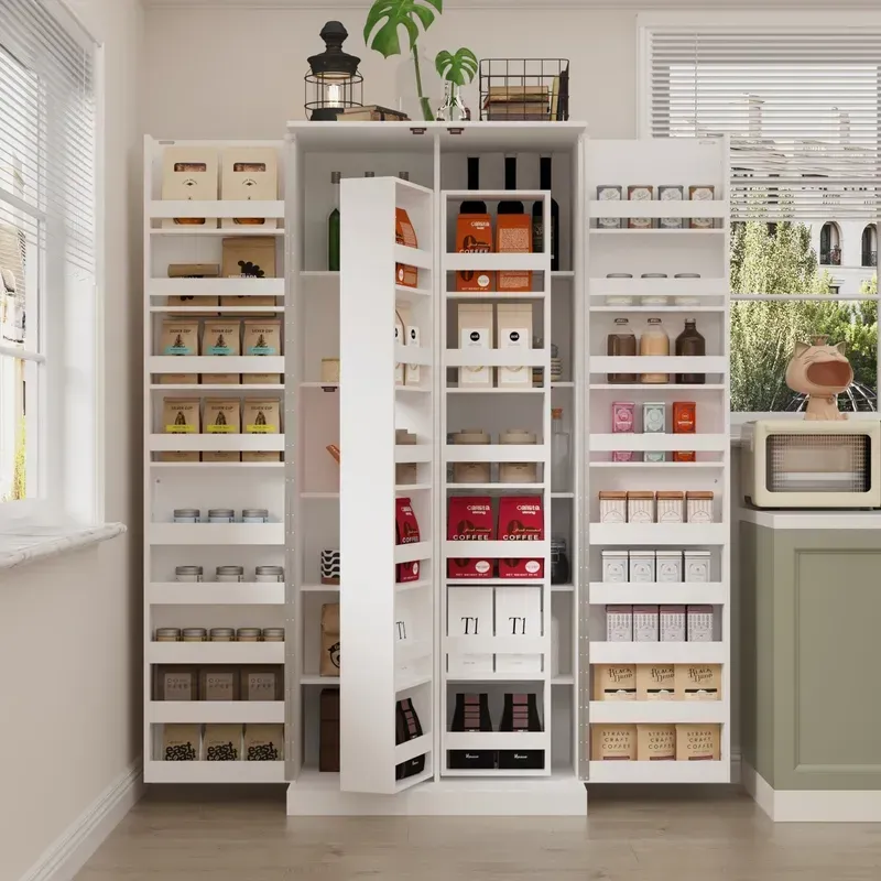 A modern smart shared storage cabinet with clear compartments and a digital display.