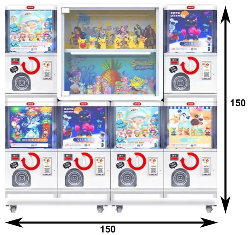 Interior view of a Gashapon machine