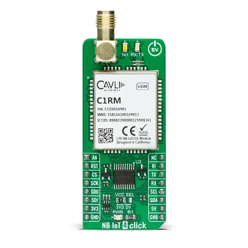 An embedded IoT module integrated within a PCB