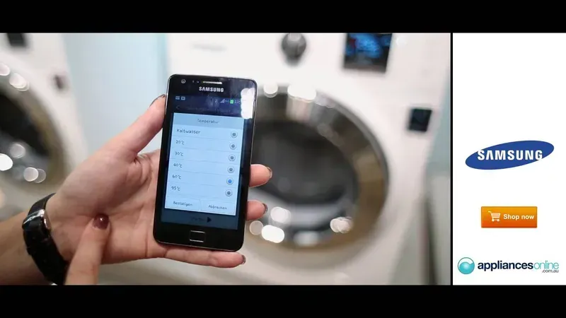 Controlling a washing machine with a mobile app.