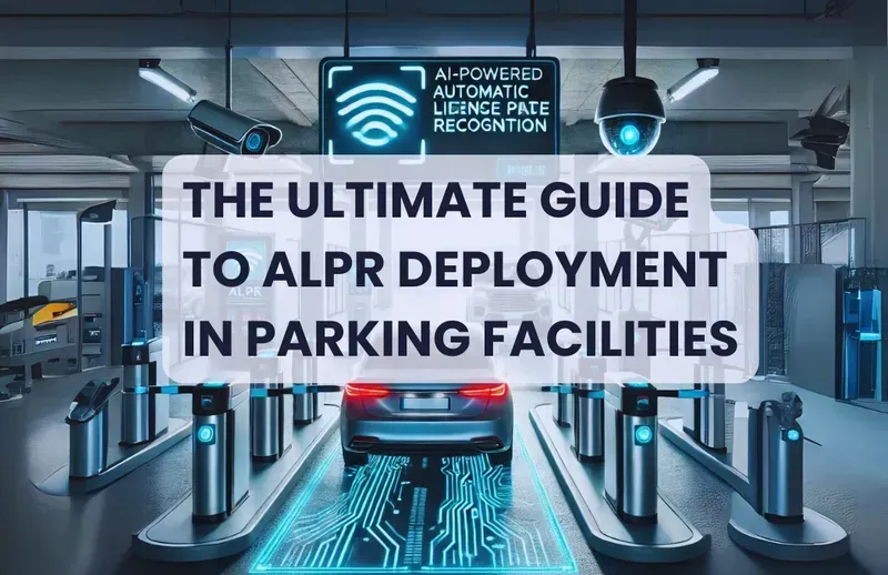 An ALPR system in operation at a commercial parking lot entrance