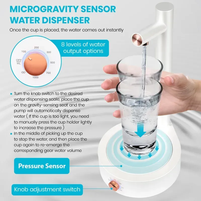 Sensors used in a smart water dispenser