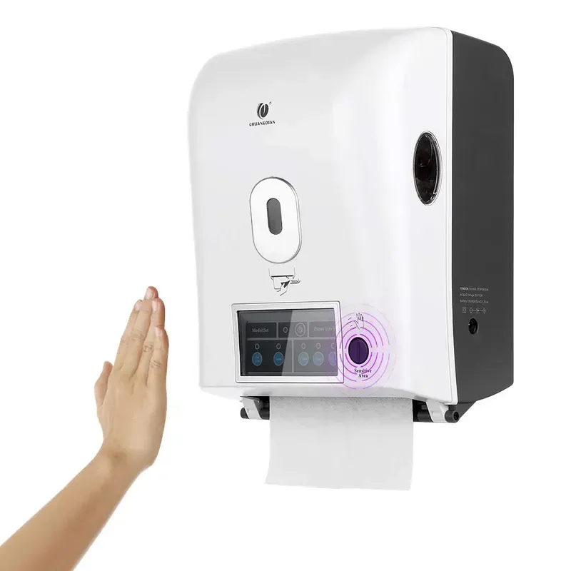 A shared tissue dispenser in a hospital setting.