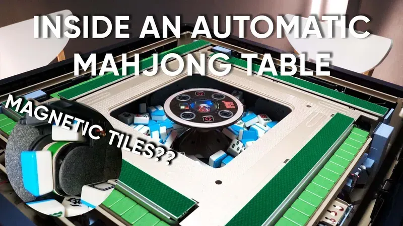 Internal view of a shared mahjong machine showing its components