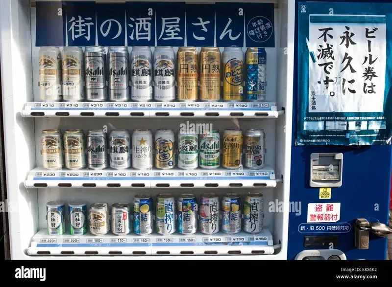 Internal components of a beer vending machine