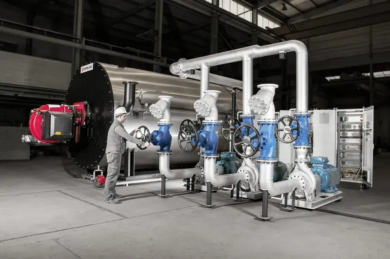 Installation of an industrial heating system